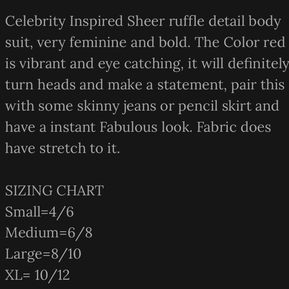 Sheer Ruffle Sleeve Body Suit - Picture 4 of 6